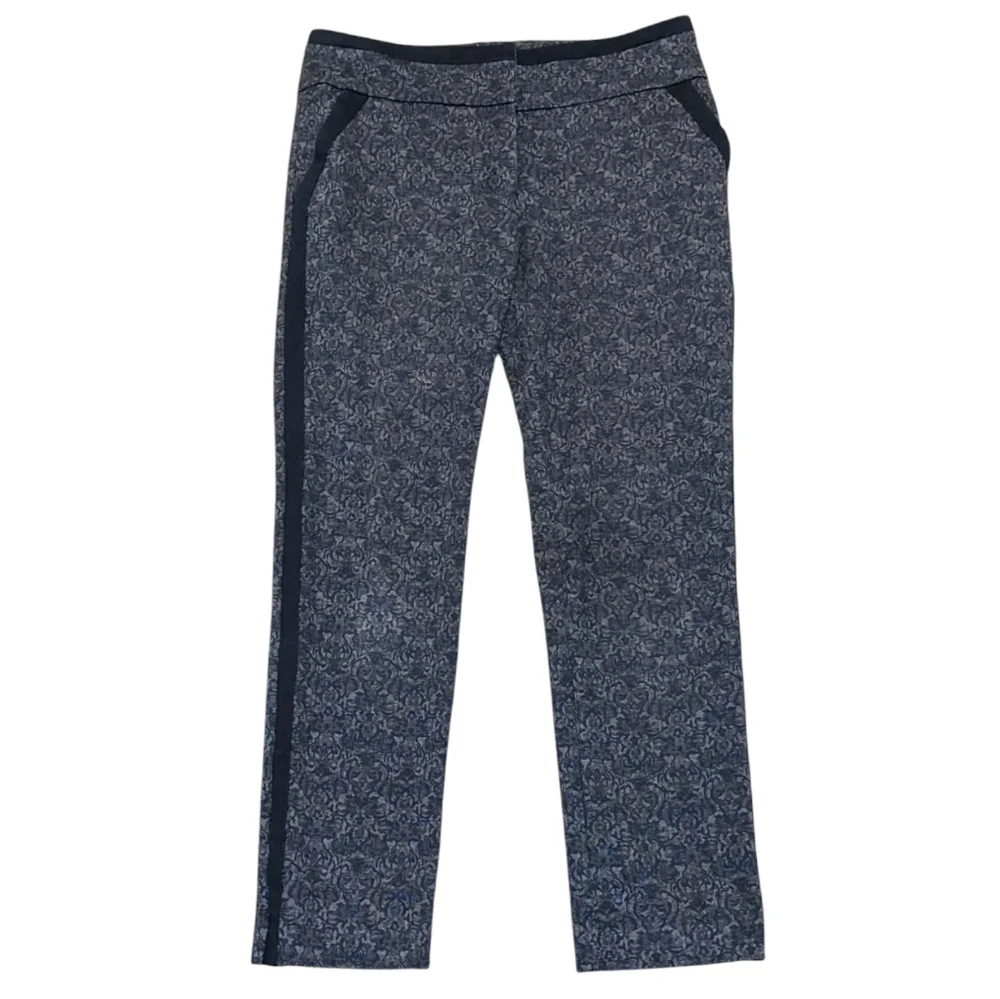 💥 7th Avenue New York & Co Patterned Black Pants 10 - Picture 1 of 1